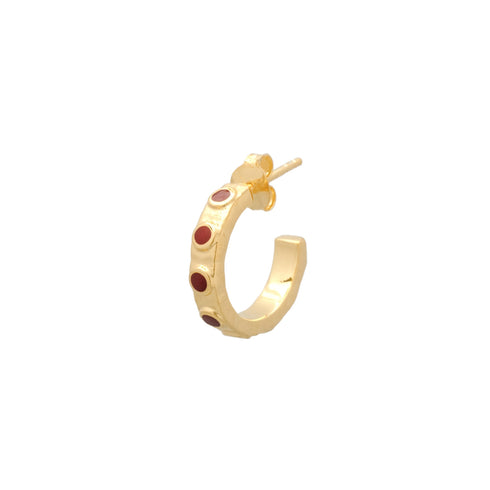 RED DETAILED HOOP GOUD